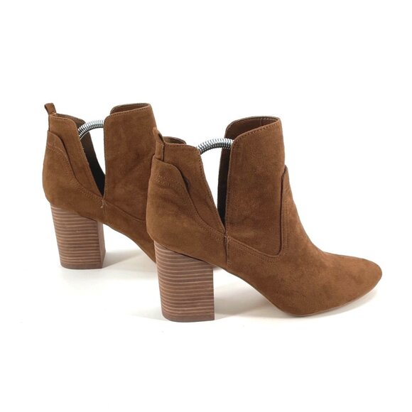 Steve Madden Narrate Block Heel Ankle Booties Faux Suede Brown Womens Size 11M - Picture 5 of 8